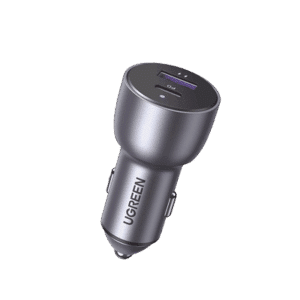 Cargador de Auto 52.5W | Puerto USB-A y USB-C | Carga Rápida | Compatible con Vehículos de 12 y 24 VCD | PD3.0 + QC3.0 | Chip Inteligente | Diseño Compacto  Mayor Eficiencia Energética | Caja de Aluminio.