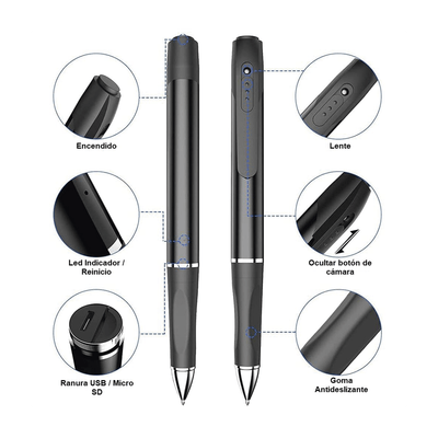 Cámara Oculta en Bolígrafo (Spyce Camera) /  Full HD / Grabación de Video y Audio / Captura de Fotos / Soporta Memoria Micro-SD de hasta 64G / Tiempo de Carga Aprox. 1 hora / Tiempo de Trabajo 120 min. / Incluye Cable de Carga. - Image 4