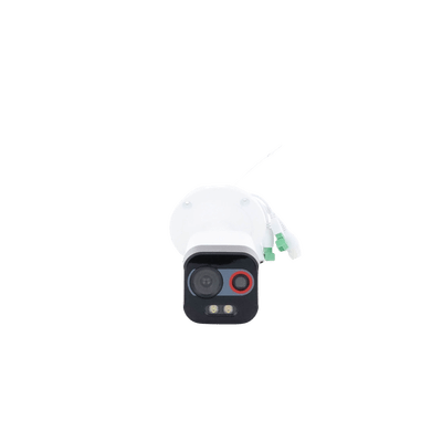 Bala IP Dual / Térmica 2.6 mm (96 x 72) / Óptico 6 mm (4 Megapixel) / Detección de Intrusión por VCA 30 mts /30 mts Luz Blanca / Exterior IP67 / PoE / Sirena y Luz Intermitente Integrada / Micro SD / ColorVu y ACUSENSE - Image 2