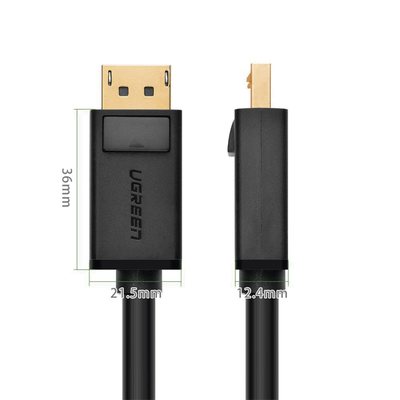 Cable DisplayPort 1.2 Macho a Macho | Longitud 5m | Versión DP1.2 | Soporta 4K@60Hz; 2K@144Hz | Soporta 3D | Color profundo de 8 y 10 bits | Blindaje Interno Múltiple | Cobre Estañado 28AWG | Botón de Liberación. - Image 4