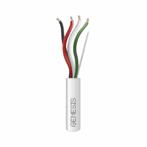 Bobina de 305 Metros / Cable de Cobre / 4 x 18 AWG / Riser / Color Blanco / Para Aplicaciones de Alarmas de Intrusión/Control de Acceso/ Automatización / Interfonos y Tv Porteros