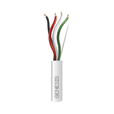 Bobina de 305 Metros / Cable de Cobre / 4 x 18 AWG / Riser / Color Blanco / Para Aplicaciones de Alarmas de Intrusión/Control de Acceso/ Automatización / Interfonos y Tv Porteros