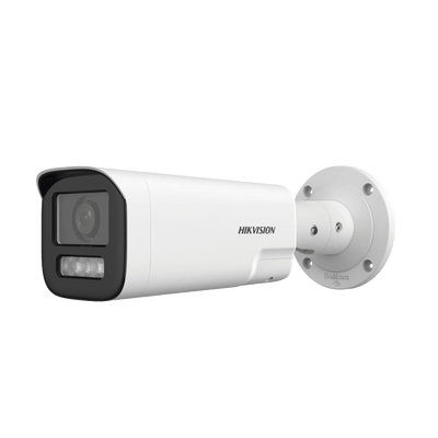 Bala IP 4 Megapíxel / Lente Mot. 2.8 a 12 mm / Dual Light (50 mts IR + 50 mts Luz Blanca) / ACUSENSE Lite / Audio de Dos Vías /  Luz Intermitente y Alerta de Audio / Exterior IP67 / WDR 120 dB / PoE  / Micro SD