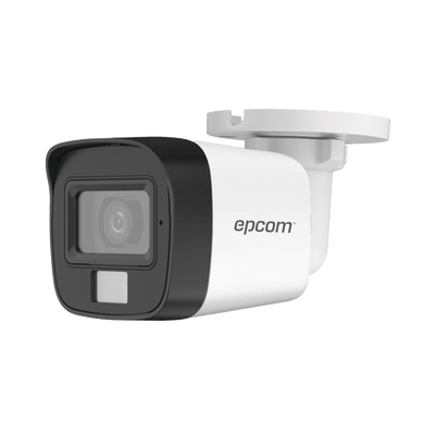 [Dual Light + ColorVu] Bala TURBOHD 3K (5 Megapixel) / Lente 2.8 mm / 30 mts IR + 20 mts Luz Blanca / Gran Angular 104.9° / Exterior IP67 / Micrófono Integrado / dWDR / 4 Tecnologías / Metal