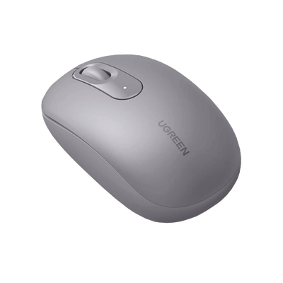 Mouse Inalámbrico 2.4G 800/1200/1600/2400 DPI | Función de 3 botones | Alcance 10m | Silencioso |  Ergonómico | Anti-caída y Anti-interferencias | Batería Alcalina AA incluida  | Color Grey.