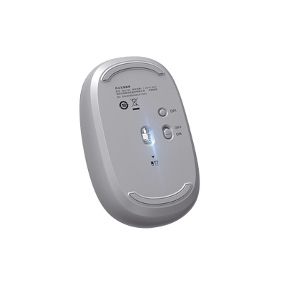 Mouse Inalámbrico 2.4G 800/1200/1600/2400 DPI | Función de 3 botones | Alcance 10m | Silencioso |  Ergonómico | Anti-caída y Anti-interferencias | Batería Alcalina AA incluida  | Color Grey. - Image 2