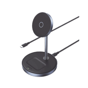 Estación de Carga Inalámbrica | 3 en 1 | Compatible con MagSafe | Perfecto para iPhone y  AirPods | Carga Rápida Adaptativa /Simultanea | Múltiples Protecciones | Luz Indicadora LED | Aleación de Aluminio | Incluye Cable