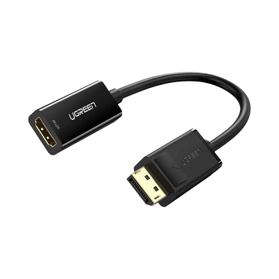 Convertidor DisplayPort a HDMI 4K| 3D | HDR | Blindaje interno | Botón Liberador | Carcasa de ABS | Plug & Play | CE, FCC, RoHS | Cable de 25 cm.