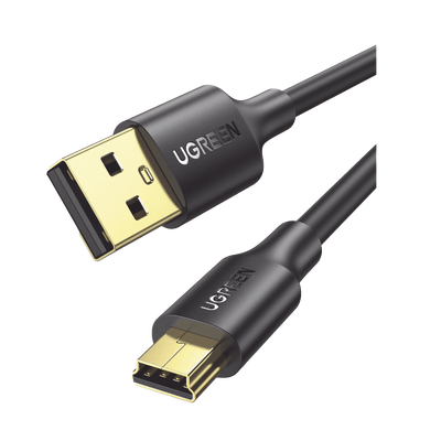 Cable USB-A 2.0 a Mini USB | 1m | Cable de Datos y Alimentación | 480Mps | Chip Inteligente | PVC | Para Discos Duros HDD o SSD, Go-Pro Hero, Mando de PS3, Cámaras Digitales, Reproductores MP3, MP4, etc.