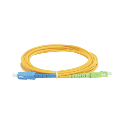 Jumper de Fibra Óptica Monomodo SC/APC-SC/UPC Simplex de 3 metro, 3mm