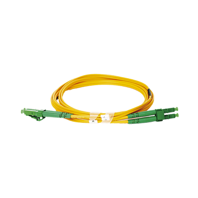 Jumper de Fibra Óptica Monomodo 9/125 LC/APC-LC/APC Duplex PVC, 2.0 mm, amarillo, 2 metros
