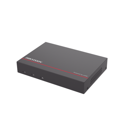 NVR + eSSD / 4 Megapixel / 4 Canales IP / 4 Puertos PoE+ / eSSD de 1 TB / ACUSENSE / Diseño Compacto y Cero Ruido