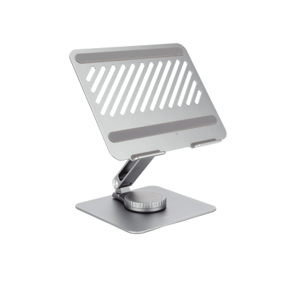 Soporte Giratorio de Aluminio para Laptop | Giratorio 360° | Función de Bloqueo | Soporta Laptops de 10 a 17.3''| Capacidad de Carga 5Kg | Excelente Estabilidad | Diseño Ergonómico | Altura y Angulo Ajustable | Plegable y Port&amp - Image 4