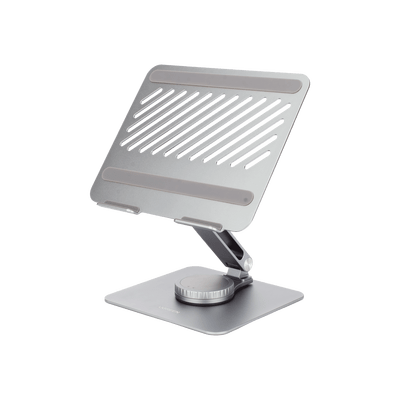 Soporte Giratorio de Aluminio para Laptop | Giratorio 360° | Función de Bloqueo | Soporta Laptops de 10 a 17.3''| Capacidad de Carga 5Kg | Excelente Estabilidad | Diseño Ergonómico | Altura y Angulo Ajustable | Plegable y Port&amp - Image 2