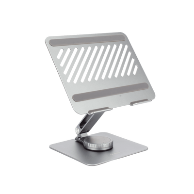 Soporte Giratorio de Aluminio para Laptop | Giratorio 360° | Función de Bloqueo | Soporta Laptops de 10 a 17.3''| Capacidad de Carga 5Kg | Excelente Estabilidad | Diseño Ergonómico | Altura y Angulo Ajustable | Plegable y Port&amp - Image 3