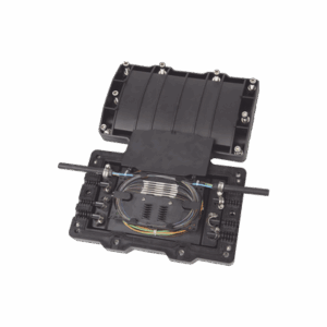 Caja de Distribución de Fibra Óptica Horizontal, hasta 48 empalmes, Exterior IP68