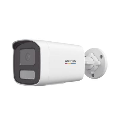 [Dual Light + ColorVu] Bala IP 4 Megapixel / Lente 4 mm / 50 mts IR + 50 mts Luz Blanca / Micrófono Integrado / ACUSENSE Lite / Exterior IP67 / WDR 120 dB / PoE / Micro SD
