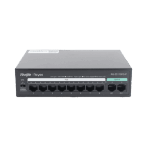 Switch PoE no administrado de 2 puertos Gigabit y 8 puertos 10/100 Mbps