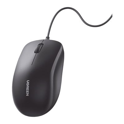 Mouse Óptico USB | Cable USB de 1.5 metros | 3 Botones | 1200DPI | Diseño Ergonómico | Silencioso | Color Negro | Windows / MacOS / Linux / Chrome y otros | También Compatible con  DVR / NVR.