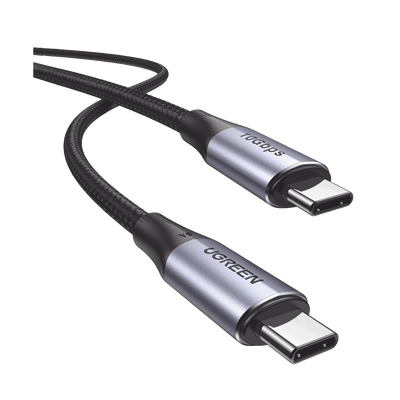 Cable USB-C a USB-C 3.2 Thunderbolt | 1 Metro | 240W | 10 Gbps | 480 Mbps | Soporta Video 4K@60Hz| Chip E-Market Inteligente | Carcasa de Aluminio | Nylon Trenzado | Blindaje de 4 capas.