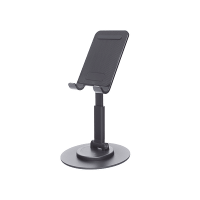 Soporte para Teléfono Celular Giratorio | 360° de Rotación | Angulo Ajustable | Altura Ajustable 17-20cm  | Antideslizante | Ejes Giratorios de Alta Precisión| Plegable | Aluminio | Color Gris - Image 3