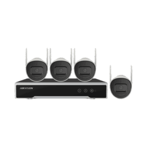 Kit IP Inalámbrico 1080p / NVR 4 Canales / 4 Cámaras Bala para Exterior / 1 HDD de 1 TB / Modo Repetidor