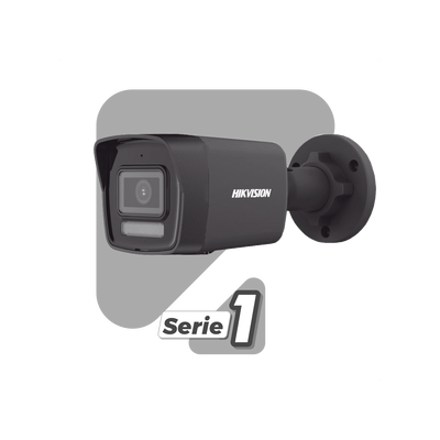 [Dual Light] Bala IP 4 Megapixel / Color Negro /  Lente 2.8 mm / 30 mts IR + 30 mts Luz Blanca / Micrófono Integrado / ACUSENSE Lite / Exterior IP67 / H.265 / PoE  / Micro SD - Image 2
