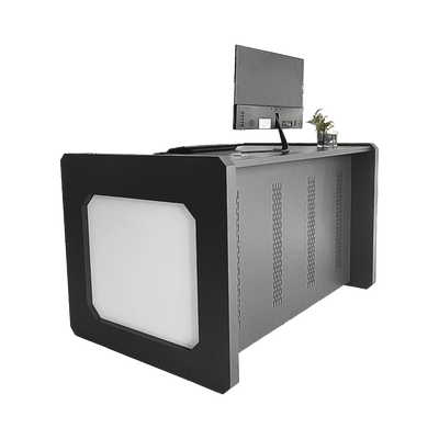 Escritorio Estación Mobiliaria Profesional de Monitoreo y Control / Videovigilancia / Acceso / Alarmas / Etc... / Metálica / Color Gris Oxford - Image 3