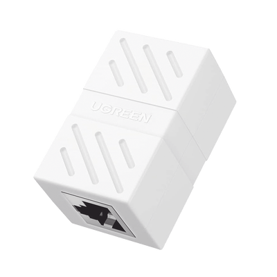 Acoplador (Extensor de Cable Ethernet RJ45 a RJ45) | 1000Mbps | Compatibilidad con Cat7 Cat6A Cat6 Cat5e | Compatible con POE | Ignífugo | ABS | Color Blanco.