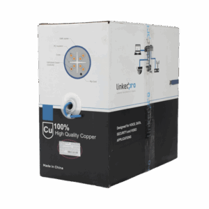 Bobina de cable U/UTP Cat6A de 305 mts, Color Azul, CMR, soporta 10G-BaseT para transmisión de frecuencias de hasta 500MHz, UL