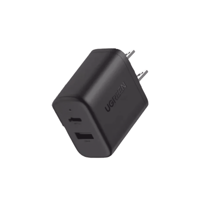 Cargador Rápido de 2 Puertos 20W Negro