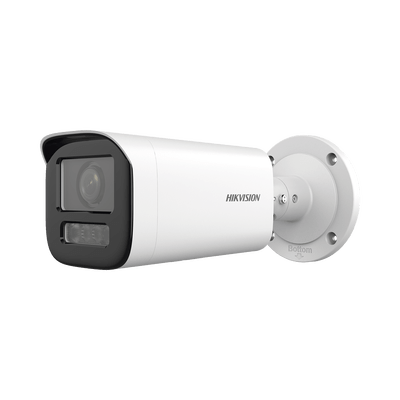 Bala IP 4 Megapíxel / Lente Motorizado 2.7 a 13.5 mm / Dual Light (50 mts IR + 50 mts Luz Blanca)   / Exterior IP67 / WDR 120 dB / PoE  / Micro SD