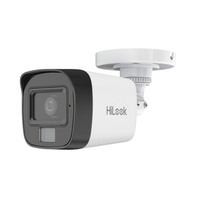[Dual Light] Bala IP 4 Megapixel / Lente 2.8 mm / Ángulo de visión 104° / 20 mts IR + 15 mts Luz Blanca / Micrófono Integrado / ACUSENSE Lite / Exterior IP67 / H.265+ / PoE / ONVIF / dWDR