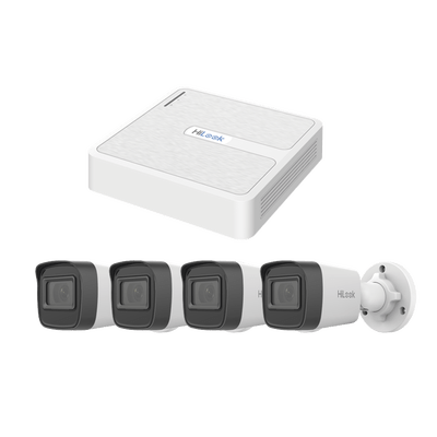 Kit IP 2 Megapixel / NVR de 8 Canales con 8 Puertos PoE / 4 Cámaras IP Bala para Exterior