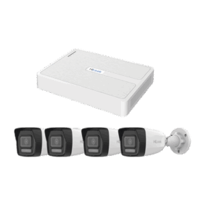 Kit IP 2 Megapixel / NVR de 8 Canales con 8 Puertos PoE / 4 Cámaras IP Bala para Exterior / Micrófono Integrado