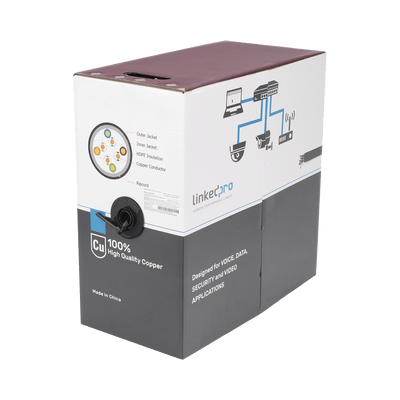 Bobina de Cable UTP 305 m, Cat5e Con DOBLE FORRO, para Exterior, CLIMAS EXTREMOS, Color Negro - Image 2