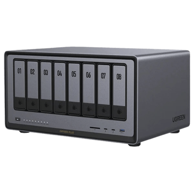 NASync DXP8800 Plus | SO UGOS Pro |  Intel X86 12th Gen Intel® Core™ i5 | SSD 128 GB | 8-Bahias (SATA) | 8GB DDR5 (Exp. a 32GB) | 2* M.2 SSD | 4 Puertos Thunderbolt™4 | WiFi | 1*USB3.2 Gen2, 10Gb/s | HDMI 8k.