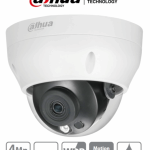 DAHUA IPC-HDPW1431R1-S4 - Camara IP Domo de 4 Megapixeles/ Lente de 2.8mm/ IR de 30 Mts/ H.265/ WDR Real/ IP67/ PoE/ 3D DNR/ HLC/