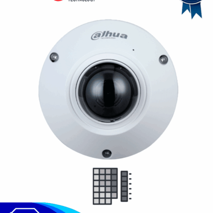 DAHUA IPC-EB5541-AS - Camara IP FishEye de 5 Megapixeles/ WizMind/ 360 Grados/ H.265/ Microfono Integrado + 1 Canal de E&S/ E&S De Alarma/ Mapa de Calor/ Conteo de Personas/ IP67/ IK10/ WDR Real/ PoE