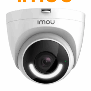 IMOU Turret (IPC-T26EN-0280B-imou) - Cámara IP Domo WiFi de 2MP con disuasión activa, sirena integrada, LED de alta potencia, micrófono, audio bidireccional, detección de humanos, IR 30m, IP67 y ranura MicroSD.