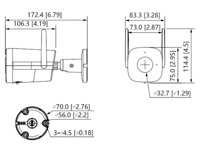 DAHUA IPC-HFW1230DT-STW - Cámara IP Bullet Wifi de 2 Megapixeles/ Lente de 2.8 mm/ 100 Grados de Apertura/ IR de 30 Metros/ H.265/ Microfono y Altavoz Integrados/ Ranura MicroSD/ IP67/ Detección de Movimiento - Image 7
