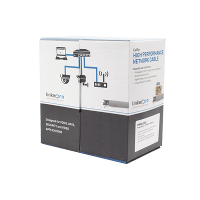 Bobina de cable de 305 m, ( 1000 ft ), Cat5e, alto desempeño, de color Gris, UL, para aplicaciones en video vigilancia, redes de datos. Uso Interior - Image 3