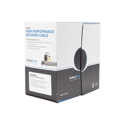 Bobina de cable de 305 m, ( 1000 ft ), Cat5e, alto desempeño, de color Gris, UL, para aplicaciones en video vigilancia, redes de datos. Uso Interior - Image 2