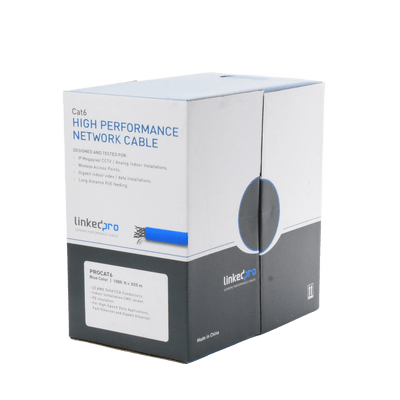 Bobina de Cable de 305 m (1000 ft) Cat6 aleación de Cobre y Aluminio ( CCA ), color Azul Versión Económica. Uso en interior. - Image 4