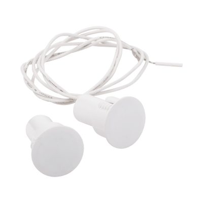 Contacto magnético para puertas y ventanas Metálicas, aluminio y madera de empotrar color blanco / GAP: 19mm