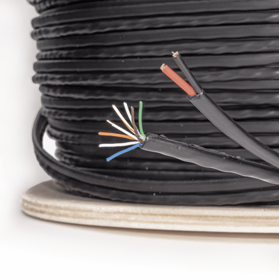 Bobina de Cable Siamés Cat5E CCA + 2 Cables Gruesos (16 AWG) para Alimentar Cámaras Más Lejos / 305m / Instalación en Exterior / Uso Industrial para Climas Extremos - Image 3