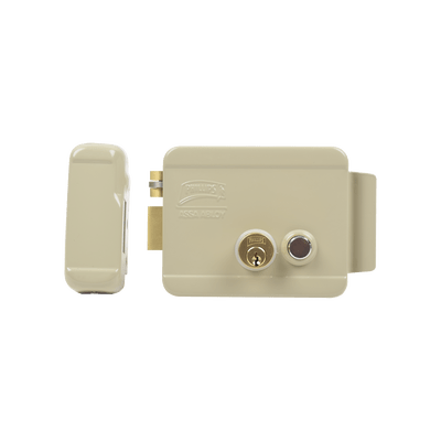 Cerradura Eléctrica / Incluye Llave /Con Botón integrado / Izquierda / Exterior