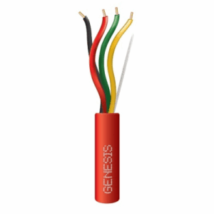 Bobina de 305 Metros de Alambre / 4 x 18 AWG / Riser / Tipo FPLR-CL3R / Resistente al Fuego / Color Rojo / Para Sistemas Contra Incendio o Sistemas de Evacuación