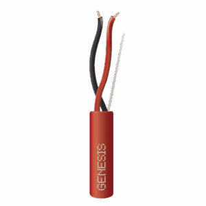 Bobina de 305 Metros / Alambre de Cobre / 2 x 16 AWG / Riser / Tipo FPLR, CL3R, C (UL) FT4 / Color Rojo / Para Aplicaciones en Sistemas de Detección de Incendio y Sistemas de Evacuación