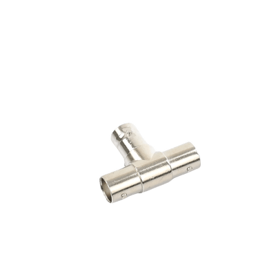 Adaptador en T para 75 Ohm de triple conectores BNC Hembras, Níquel/ Oro/ Teflón. - Image 3